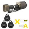 EVVA AirKey Starter Set – Digital Knob Cylinder | Electronic Door Lock | Modular Locking Cylinder + 3 Transponders + 6 Credits | NFC/Bluetooth Smartphone Control | Patinated Brown | 61/66K view 1