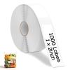 Freezer Labels Roll, Self-Adhesive, 1000 Count, 2.5 x 5 cm, Waterproof, Blank view 1