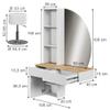 Vicco Melora Vanity Table, White/Oak, 100 cm view 2