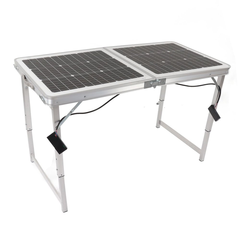 ERYUE 100W Foldable Solar Table with High-Efficiency Monocrystalline Silicon PV Panel