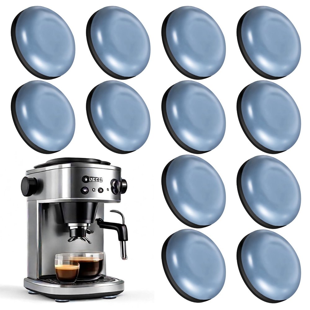 Wanmu 12-Piece Self-Adhesive Appliance Gliders, Blue