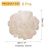 QUARKZMAN Gold-Edge White Rose-Shaped Round Placemats, Set of 6, 15 x 15 in view 2