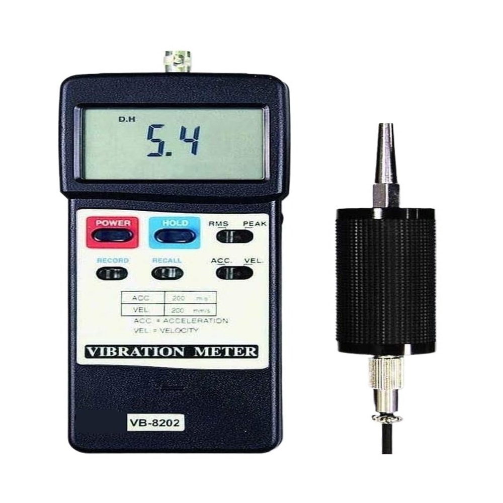 VB-8202 Vibration Meter, Velocity: 200 mm/s, Acceleration: 200 m/s², Frequency: 10 Hz–1 kHz