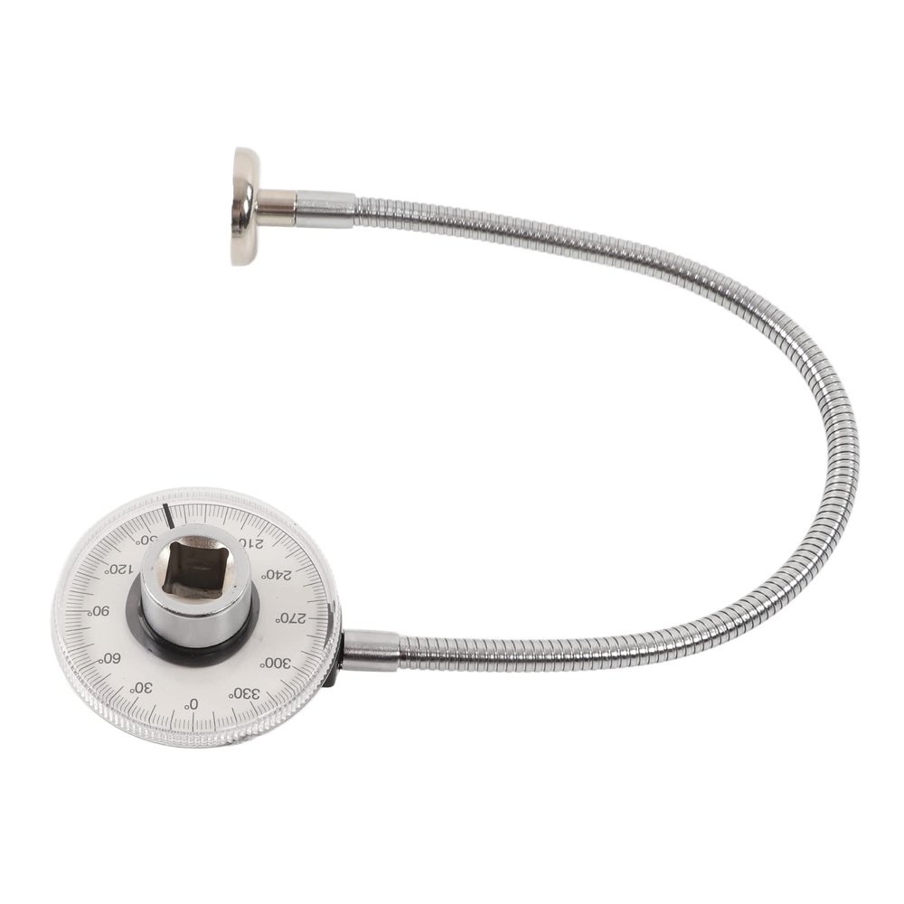 UPALDHOU Durable Stainless Steel Torque Angle Gauge, 1/2-Inch Drive, High-Accuracy Scale for Automotive Maintenance