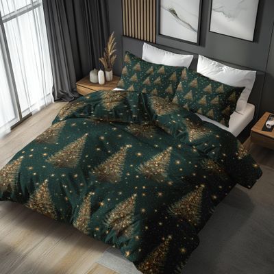 Generic Christmas Tree Reversible Bedding Set 200 x 200 cm, 3-Piece