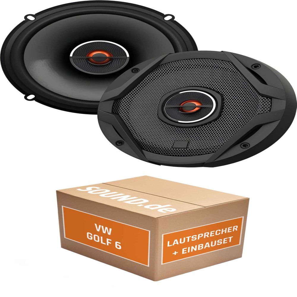 Speaker Installation Kit Compatible with JBL GX602 for Rear VW Golf VI | 2x 6.5-inch 2-Way Speakers, 180W Max