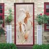 Lily Door Wallpaper, 3D Door Poster, PVC Self-Adhesive Sticker, 100 x 200 cm view 2