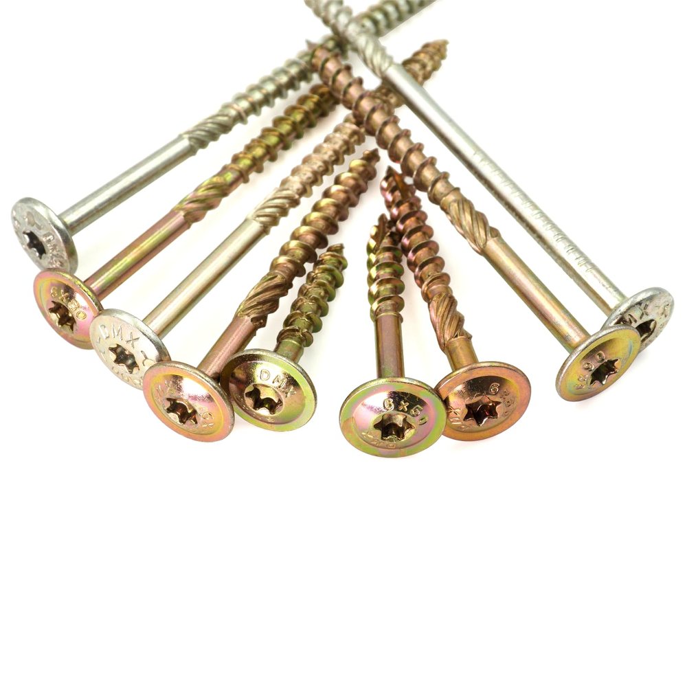 200 Galvanized Washer Head Wood Screws 8 x 90 mm, Torx, ETA Approved