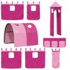 Tomostar Loft Bed Curtains with Tunnel and Tower, Pink view 1