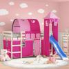 Tomostar Loft Bed Curtains with Tunnel and Tower, Pink view 2