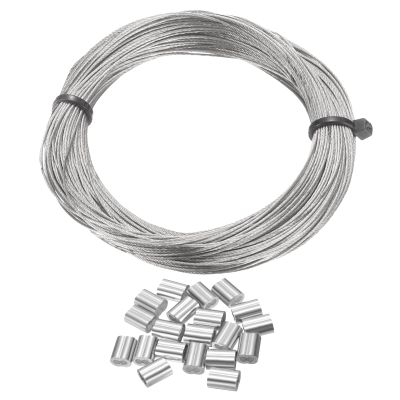 QUARKZMAN 100 ft 304 Stainless Steel Wire Rope Kit, 30 m, 1/64 in (0.5 mm)