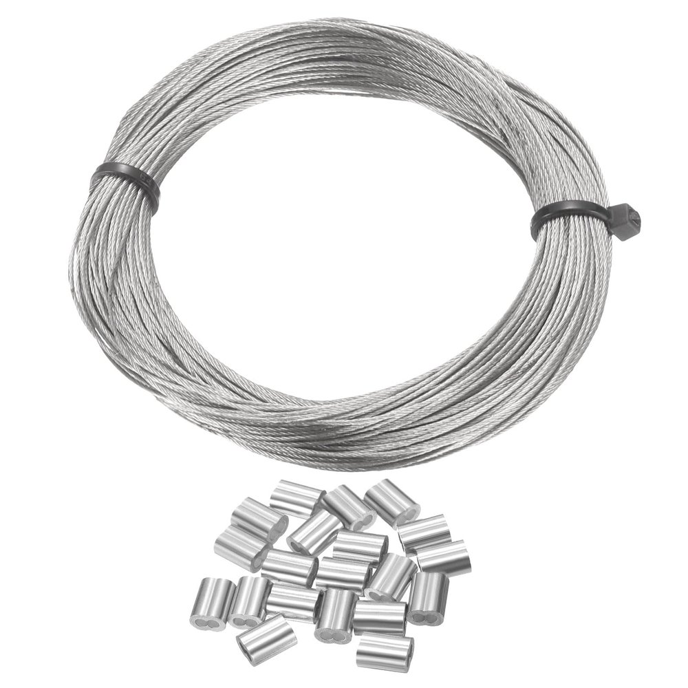 QUARKZMAN 100 ft 304 Stainless Steel Wire Rope Kit, 30 m, 1/64 in (0.5 mm)