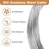 QUARKZMAN 100 ft 304 Stainless Steel Wire Rope Kit, 30 m, 1/64 in (0.5 mm) view 3