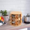 Rotating Wooden Organizer for Spice Jars and Salt view 2