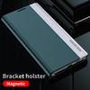 Wigento Flip Faux Leather Cover Case for Apple iPhone 17e / 16e, Dark Blue view 2