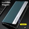 Wigento Flip Faux Leather Cover Case for Apple iPhone 17e / 16e, Dark Blue view 3