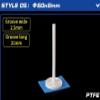PTFE Cleaning Basket for ITO/FTO Conductive Glass and Silicon Chips, D60 × W2.5 × L21 mm view 2