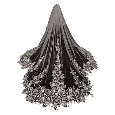 White Bridal Veil with Comb – Elegant Classic Accessory