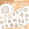 HOLDEAF 100-Piece Birthday Wooden Table Decorations for Girls and Boys view 3