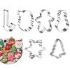Christmas Cookie Cutter Set - Stainless Steel 6-Piece view 1