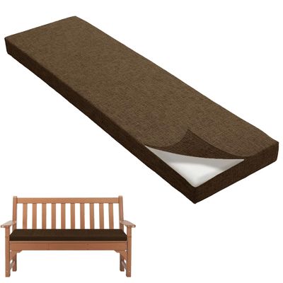 WLXFF Bench Cushion with Removable Cover, Warm Brown, 70 x 40 x 5 cm