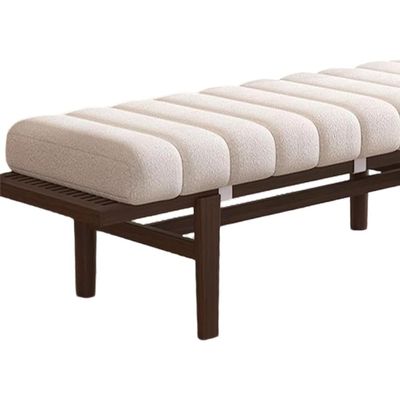 Universal Bench Cushion, 4.5-Inch Thick, Non-Slip, White, 40 x 70 cm