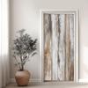 Self-Adhesive PVC Wood-Plank Door Wallpaper, Removable Waterproof Rustic Decal, 95 x 205 cm view 2