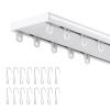2-Track Ceiling Curtain Track, Aluminum, 1–8 m, White, 1.8 m view 1