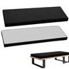 WLXFF Outdoor Linen Bench Cushion, Black, 40 x 40 x 5 cm view 1
