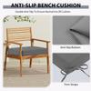 WLXFF Outdoor Linen Bench Cushion, Black, 40 x 40 x 5 cm view 4