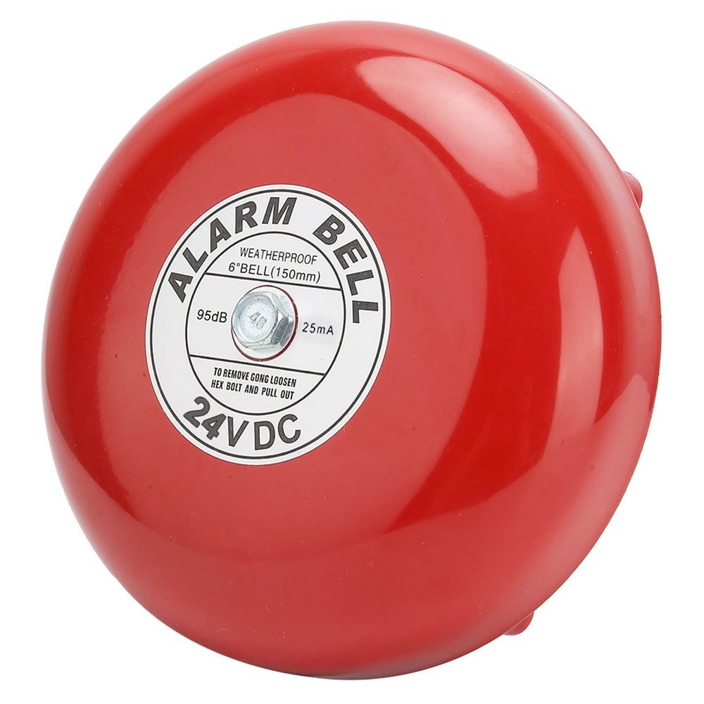 TARSHYRY 6-Inch Stainless Steel Fire Alarm Bell, 24V