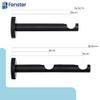Fenster DEKOR Black Curtain Rod, 150 cm, Modern Single-Track Rod with Selectable Cylinder Finial view 3