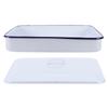 Cabilock Rectangular Enamel Lab Tray with Lid, 30 x 20 x 5 cm, White view 1