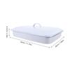 Cabilock Rectangular Enamel Lab Tray with Lid, 30 x 20 x 5 cm, White view 2