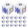 SOIMISS Square White Poker Dice, 25-Piece Set, 16 mm Acrylic, 6-Sided view 1