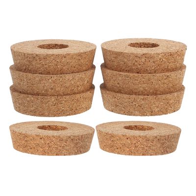 Hohopeti 8-Piece Cork Lids with Center Holes for Hydroponic Vases