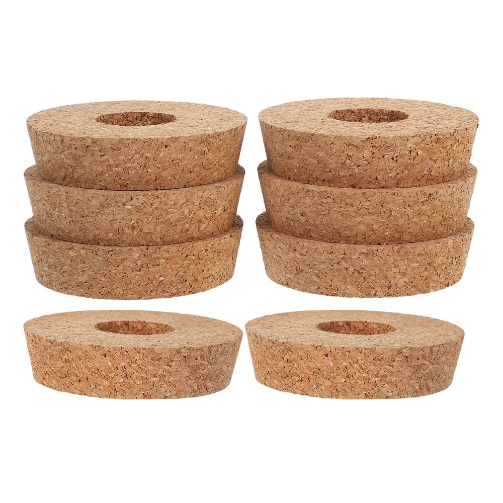 Hohopeti 8-Piece Cork Lids with Center Holes for Hydroponic Vases