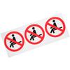 PLAFOPE 3-Pack Weatherproof PVC Safety Stickers, Do Not Sit or Lie Down, Red view 1