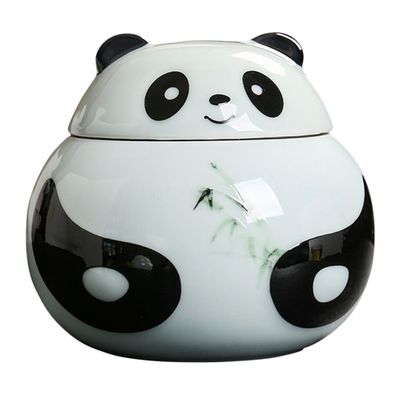NUOBESTY Panda Ceramic Tea Canister with Airtight Lid