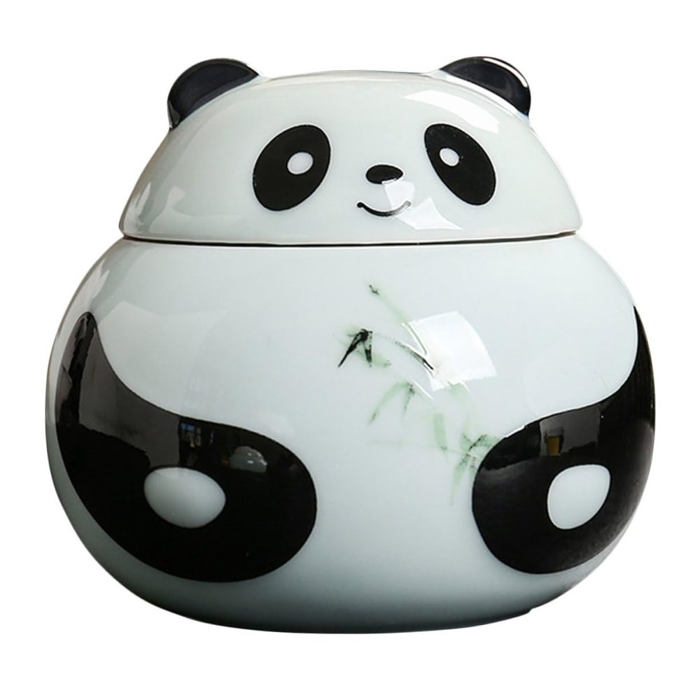 NUOBESTY Panda Ceramic Tea Canister with Airtight Lid