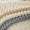 Thick Rabbit Plush Sofa Cover, Brown, 70 x 120 cm view 4