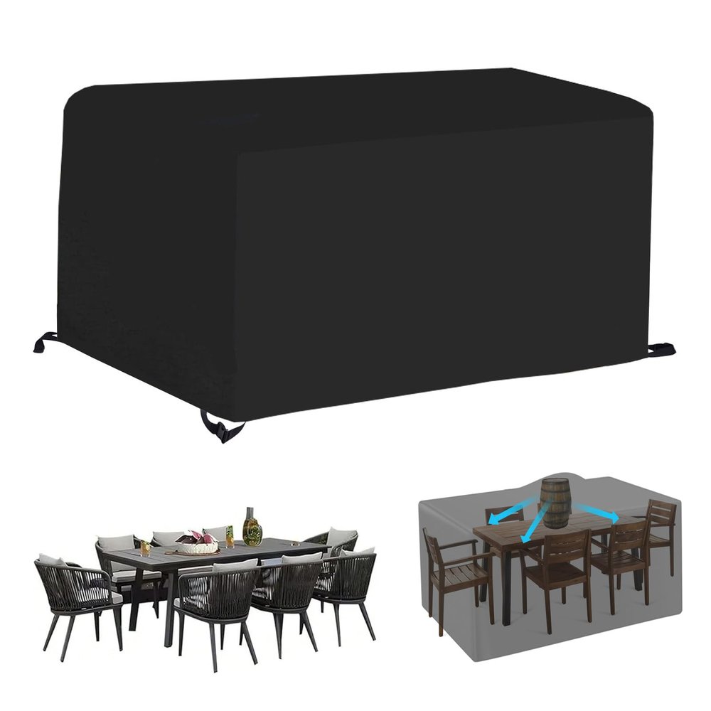 LSYALUCK Waterproof Patio Furniture Cover, 300 x 230 x 80 cm, 420D Oxford Fabric