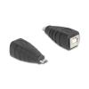 Delock USB 2.0 Micro-B Plug to Type-B Socket Adapter, 480 Mbps, Black view 1