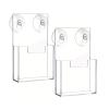 Wall-Mounted Brochure Holders, 2-Pack, Suction Cup view 1