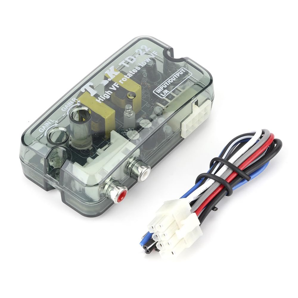 Car Audio Amplifier Wiring Kit with High-to-Low Audio Converter