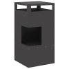 Homgoday Modern Black Steel Outdoor Fire Pit 50 x 50 x 100 cm for Garden & Patio, Model 858932 view 2