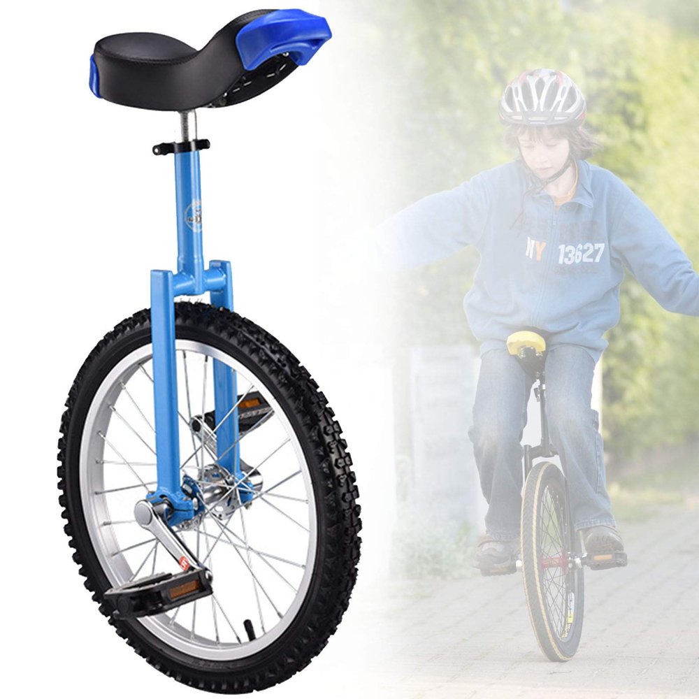ZGHQHCDRH 18-Inch Kids' Unicycle, Blue