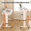 Mobile Laptop Desk with Sturdy Metal Legs, Adjustable Bedside Table for Eating and Working view 3