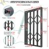 Aluminum Alloy Accordion Window Grille, Concealed Sliding, Foldable, Push-and-Pull, Outdoor, Burglar Protection (120 x 150 cm/47.2 x 59 in) view 2