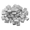 QUARKZMAN 60-Pack 24.5 x 20 x 13 mm Figure-Eight Aluminum Crimp Sleeves, 7.3 mm Inner Width, for 6 mm Wire Rope view 1